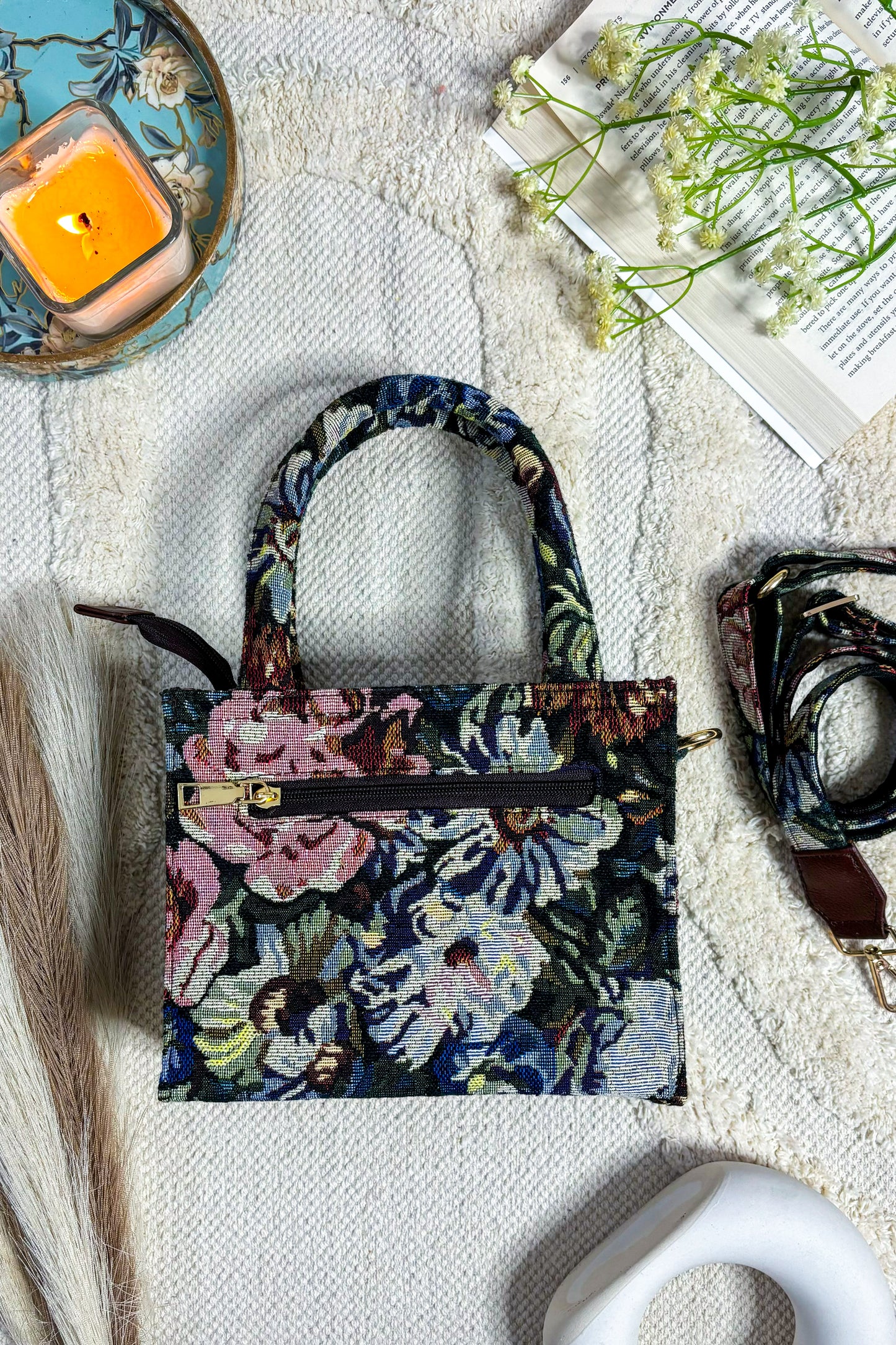 Floral Box Sling Bag