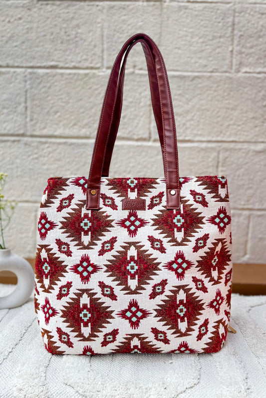 Crimson Charm 3 Pocket Jumbo Tote