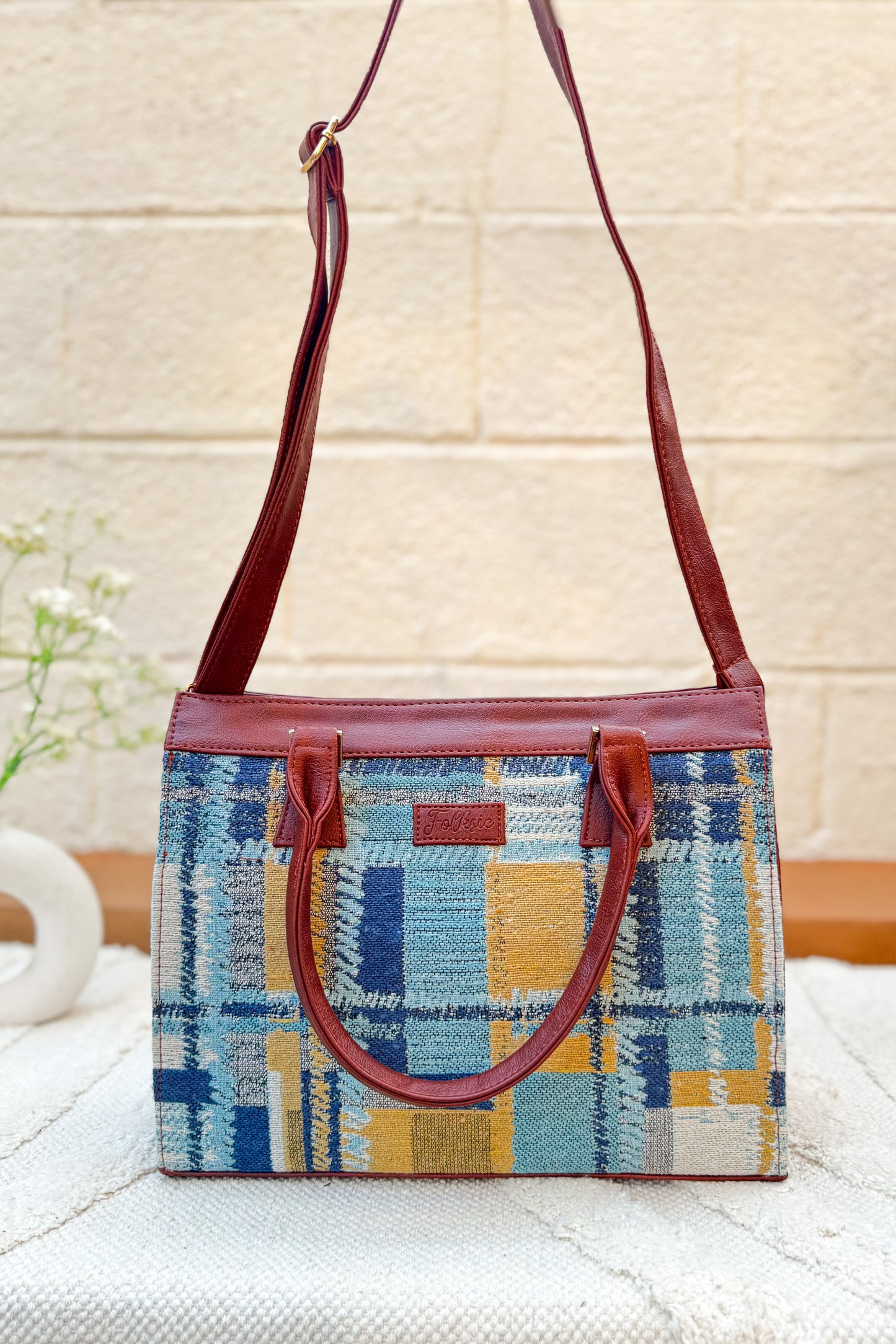 Vintage Blue Classic Handbag