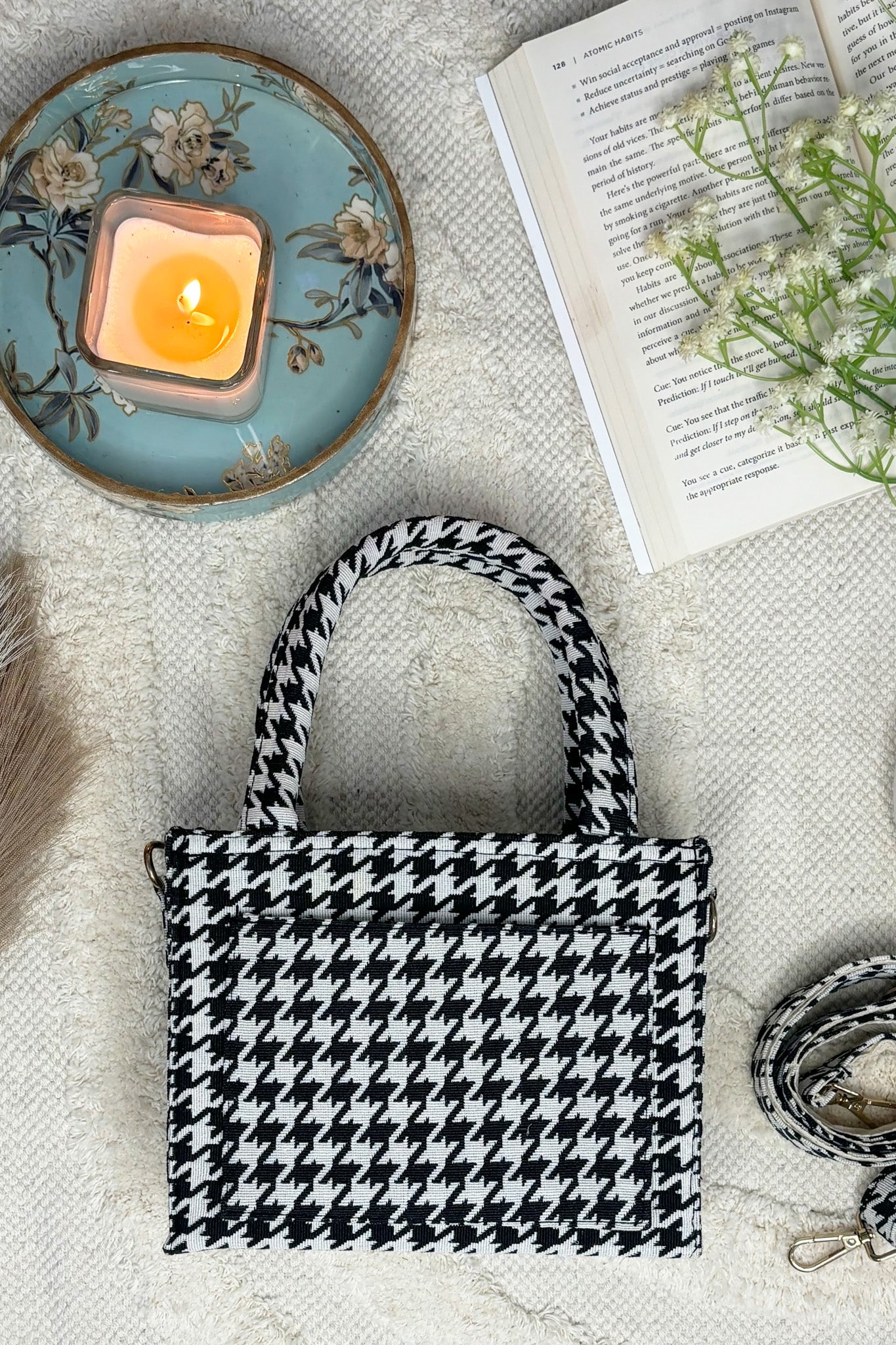 Chic Check Box Sling Bag