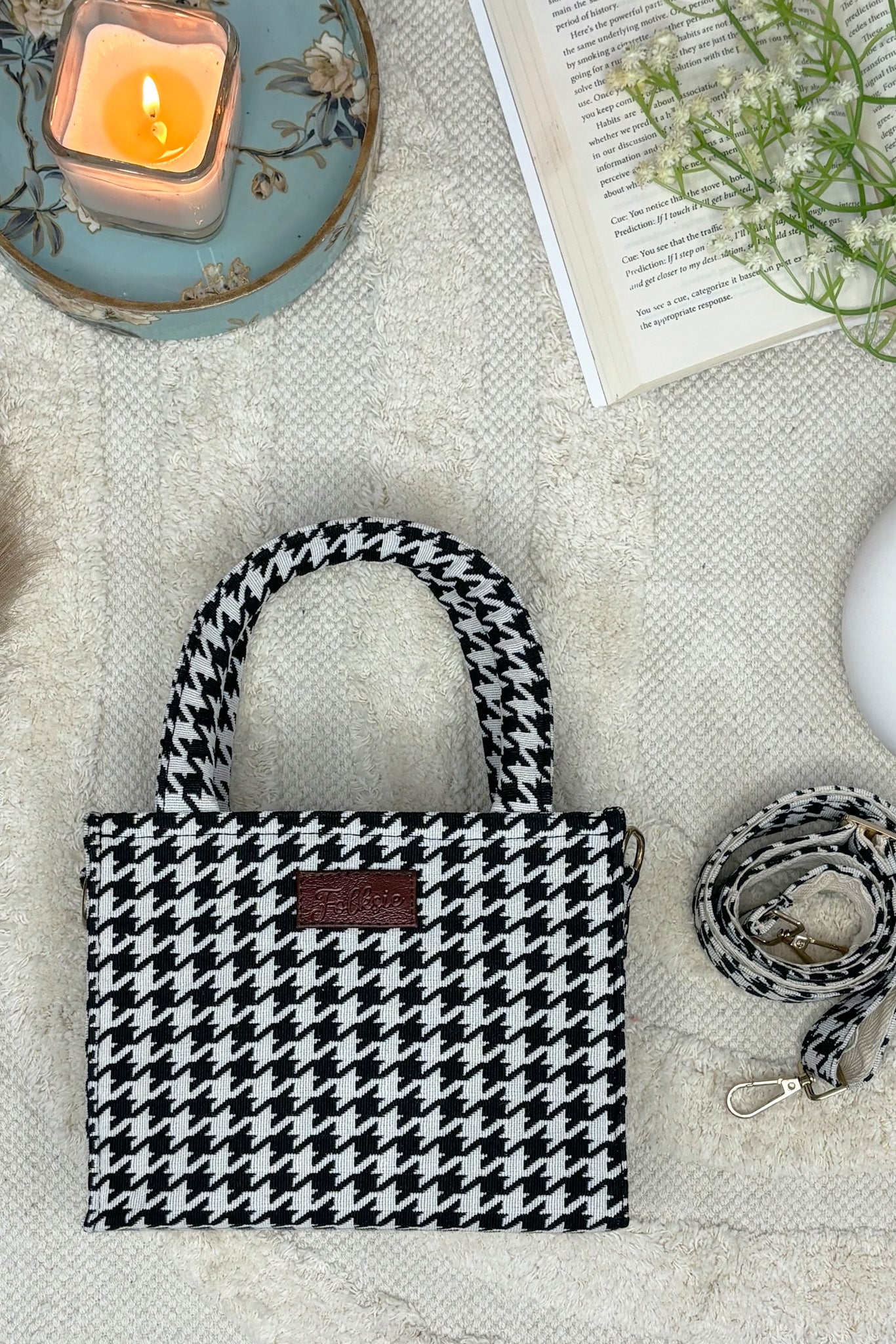 Chic Check Box Sling Bag