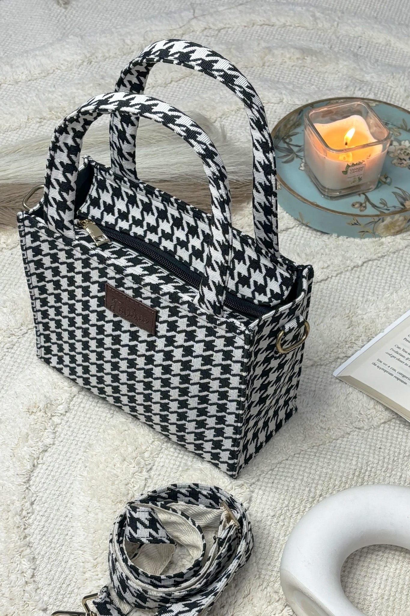 Chic Check Box Sling Bag