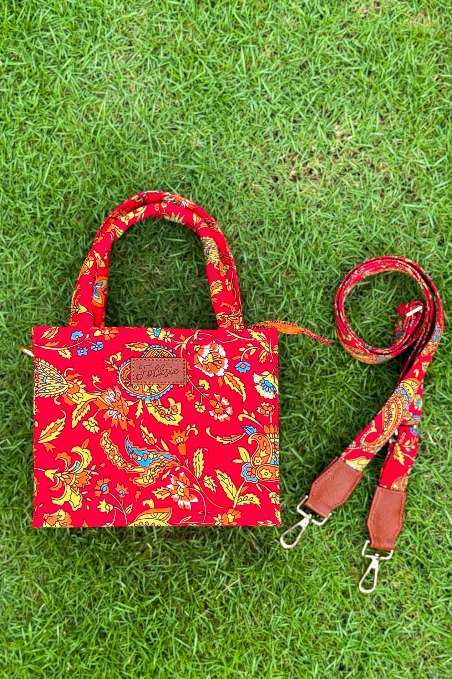 Red Floral Box Sling