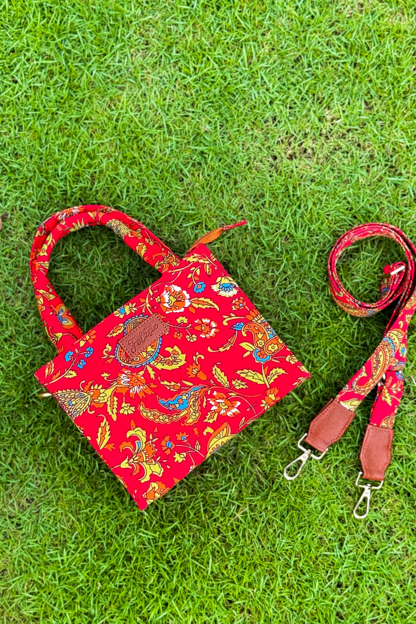 Red Floral Box Sling