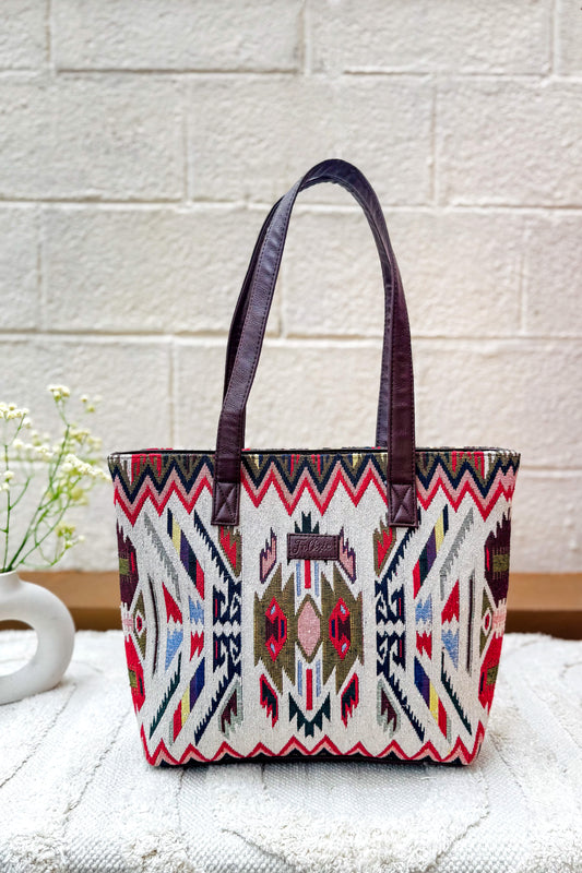 Tribal Tote Bag - White