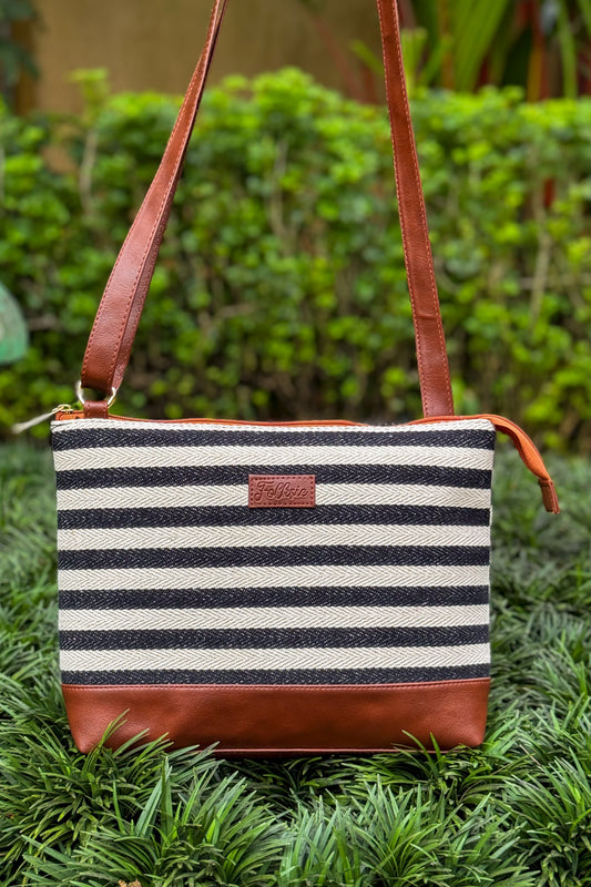 Classic Striped Not So Tiny Sling Bag